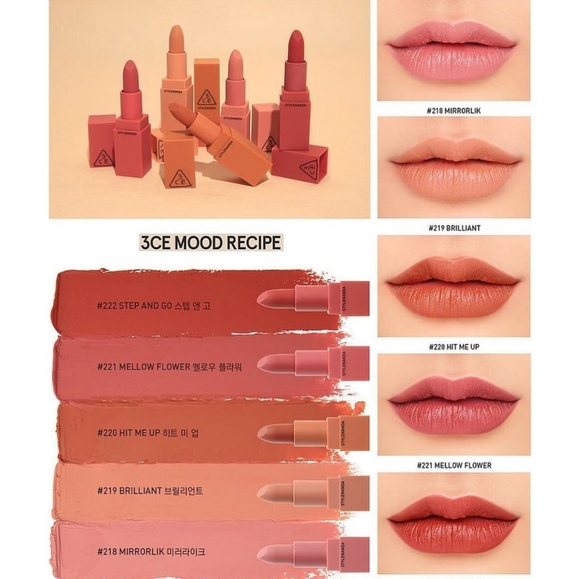Stylenanda 3CE matte lipstick - #222 Step And Go - Picture 11 of 14